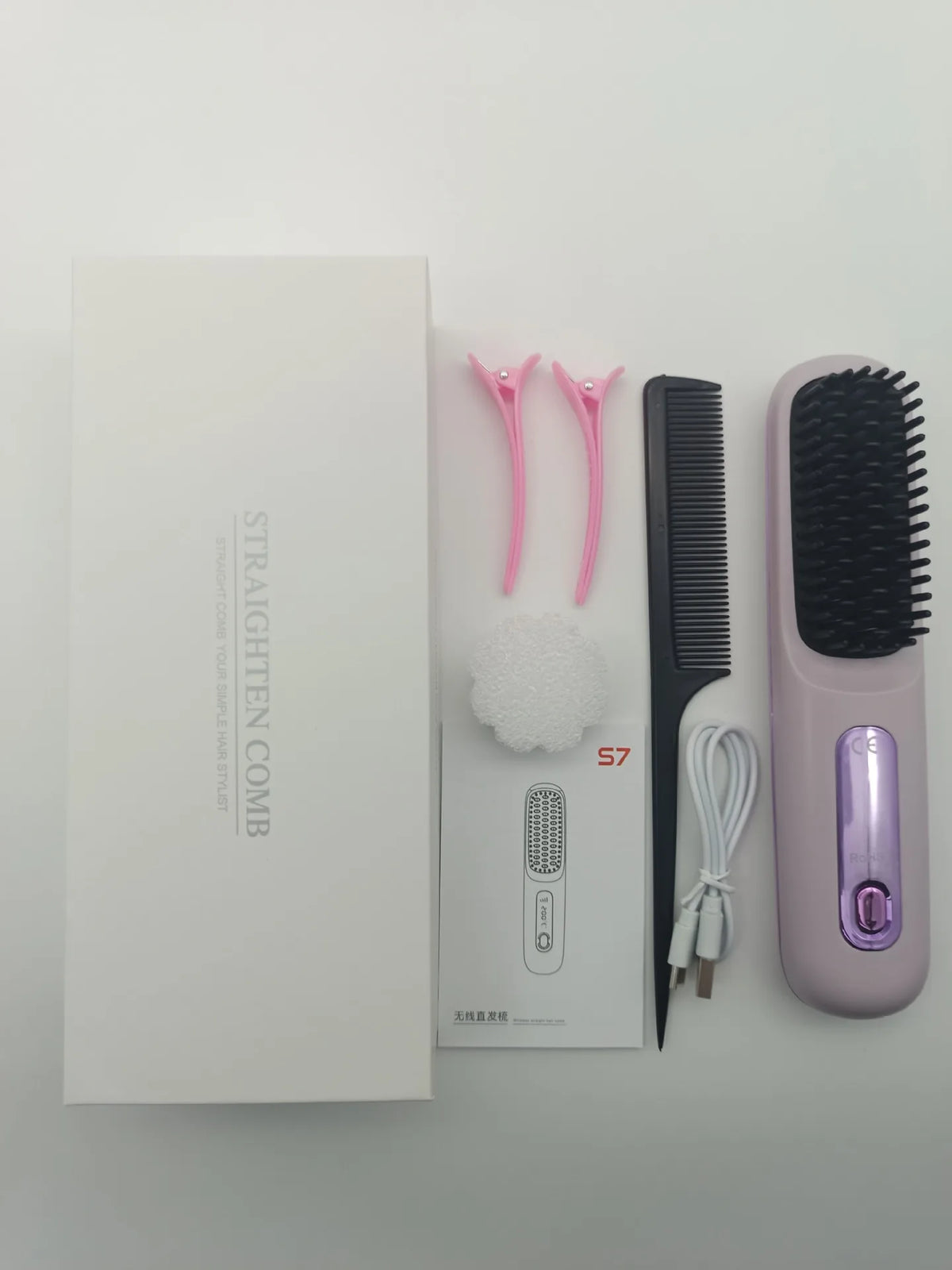 Effortless Cordless Hair Straightener Brush