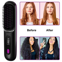 Effortless Cordless Hair Straightener Brush
