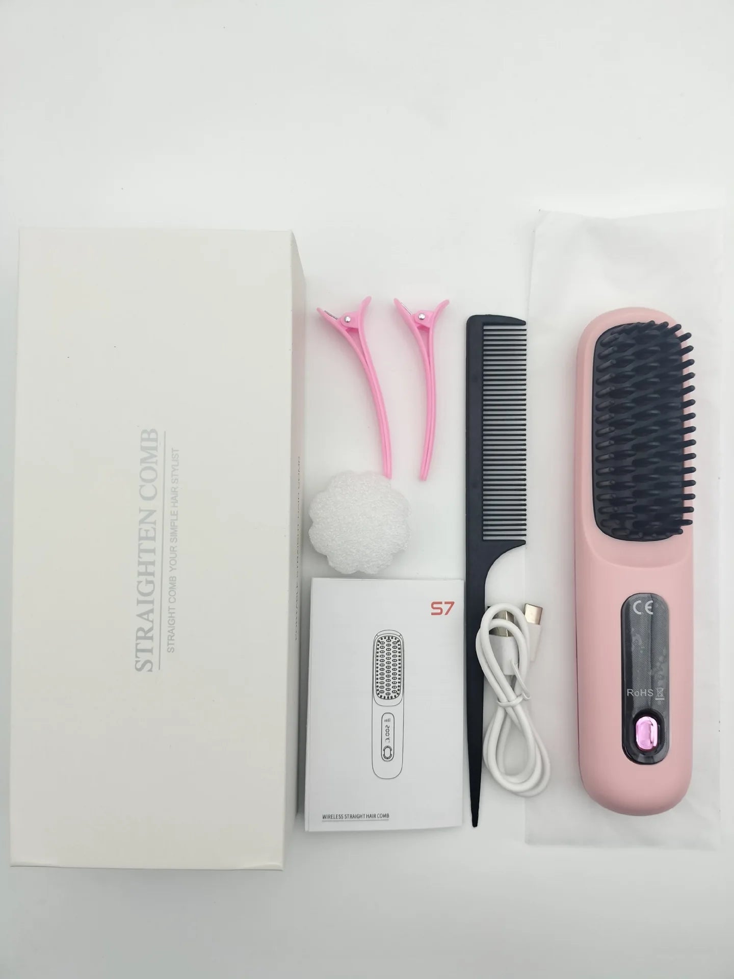 Effortless Cordless Hair Straightener Brush