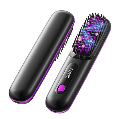 Effortless Cordless Hair Straightener Brush
