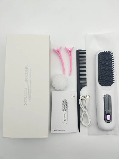 Effortless Cordless Hair Straightener Brush