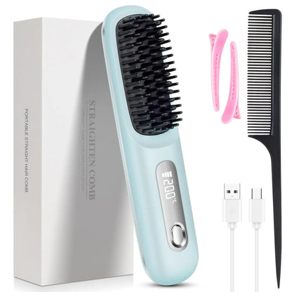 Effortless Cordless Hair Straightener Brush